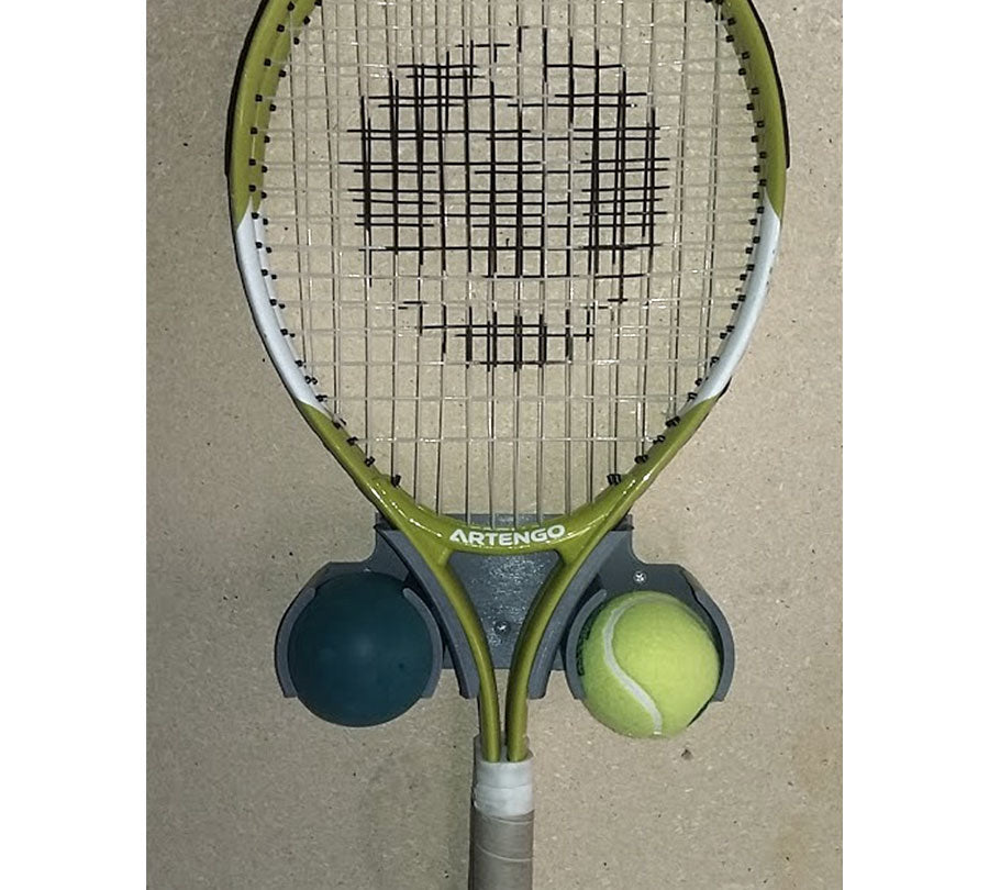 Staffa da muro per racchetta da tennis